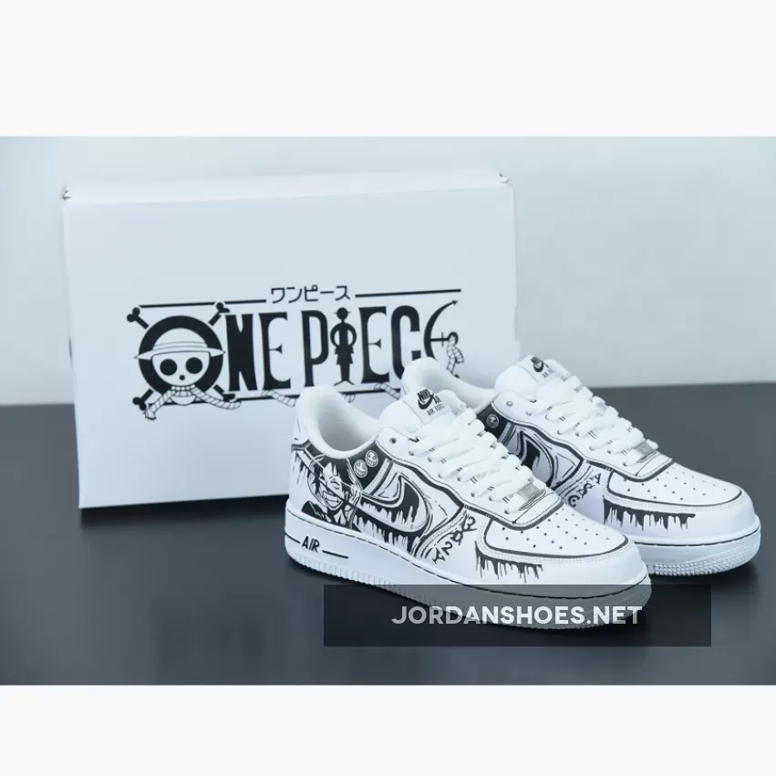 Custom Nike Air Force 1 ‘One Piece’ White/Black | AIR FORCE ONES