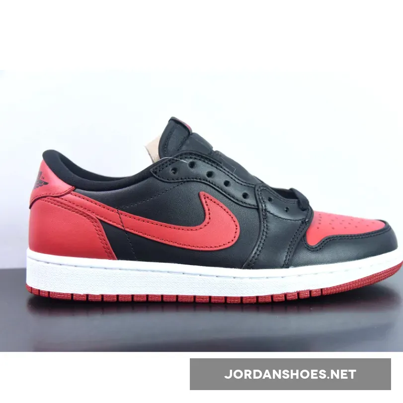 Air Jordan 1 Retro Low OG 'Bred' Black/Varsity Red-Sail, Jordan 1 Low Og Bred 705329-001