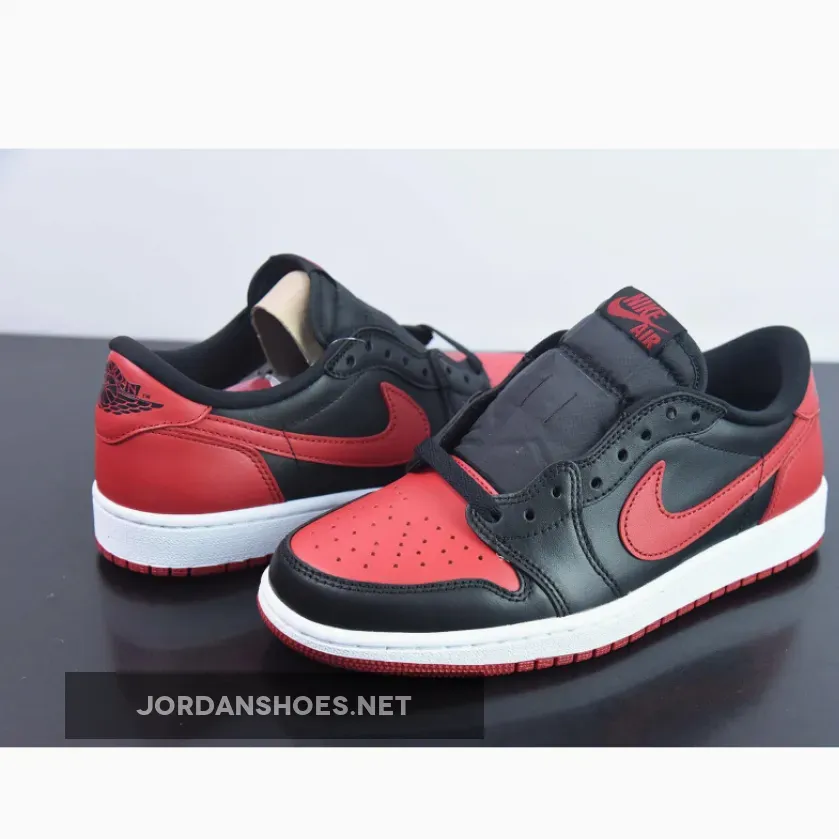 Air Jordan 1 Retro Low OG 'Bred' Black/Varsity Red-Sail, Jordan 1 Low Og Bred 705329-001