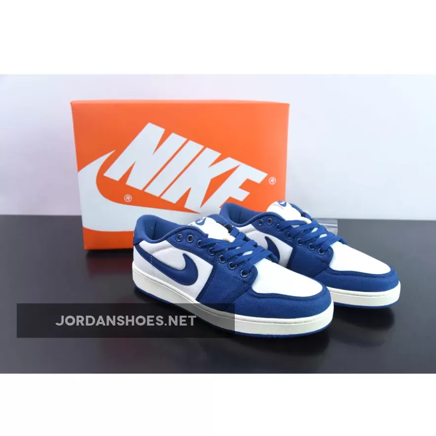 Air Jordan 1 KO Low White/Dark Royal Blue #Royal Blue Jordan DX4981-103