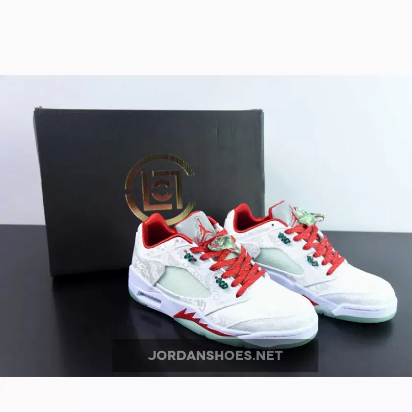 CLOT X Air Jordan 5 Low White Silk Online Sale