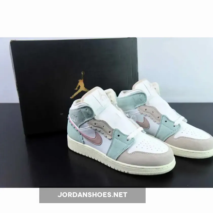 Air Jordan 1 Mid GS Crimp Cut Pastel Suede | air jordan 1 mid se pink