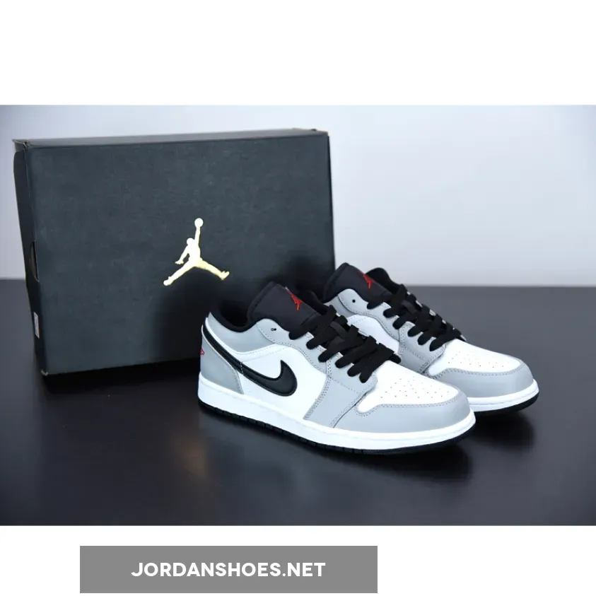 Air Jordan 1 Retro Low "Light Smoke Grey" Unisex Lt Smoke Grey/Gym Red-White AJ1