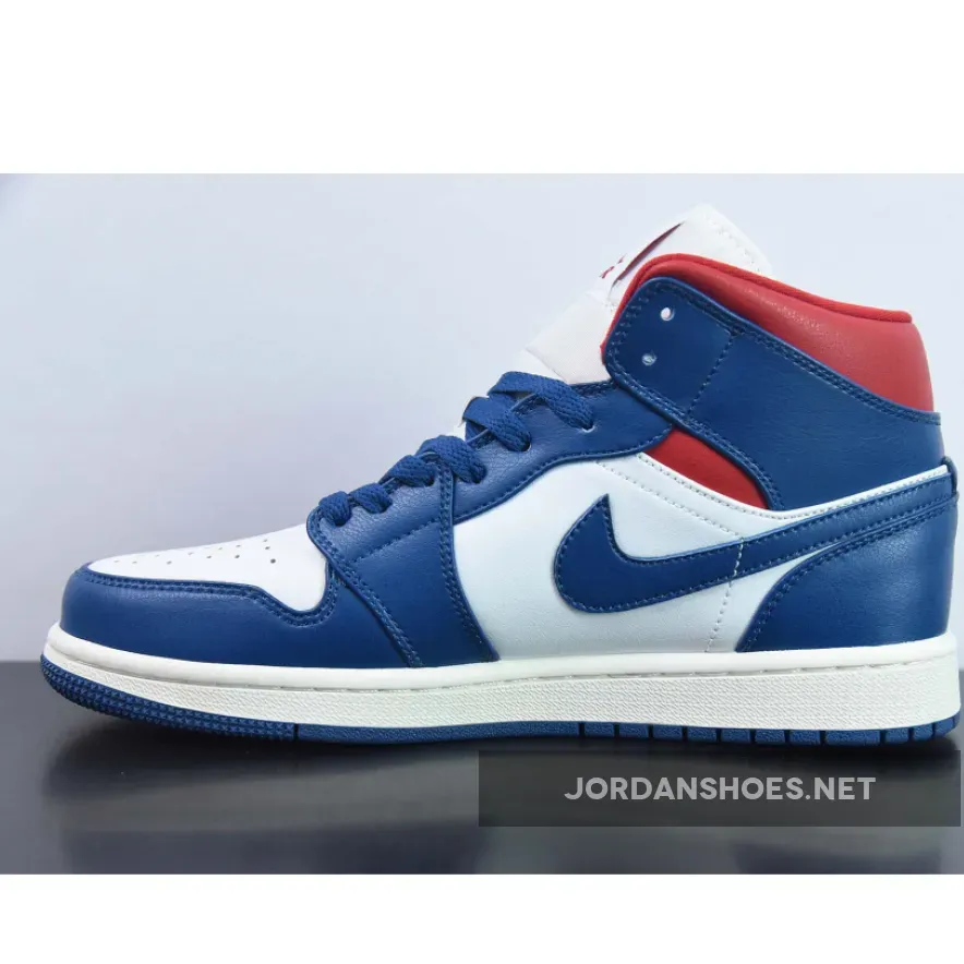 Air Jordan 1 Mid White French Blue Red | french blue 4s Air Jordan 1 Mid White French Blue Red | french blue 4s