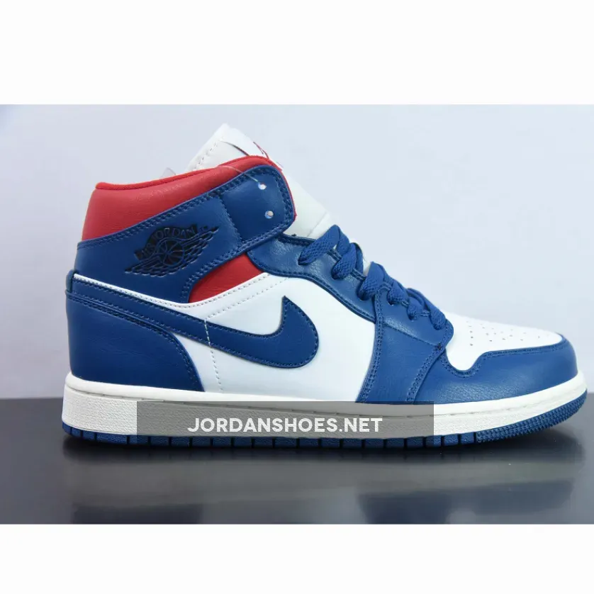 Air Jordan 1 Mid White French Blue Red | french blue 4s Air Jordan 1 Mid White French Blue Red | french blue 4s