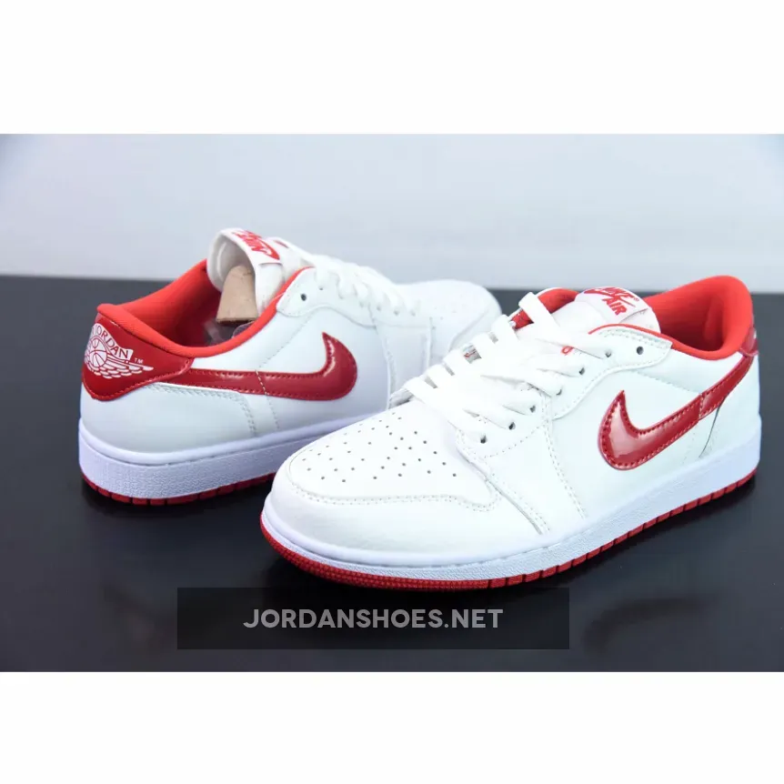 Air Jordan 1 Low White/University Red Jordan Release 2023 July CZ0790-161