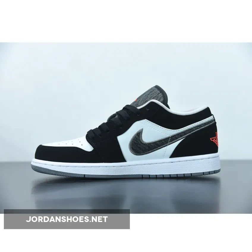 Infared 23 / Air Jordan 1 Retro Low Black/White-Wolf Grey-Infrared 23