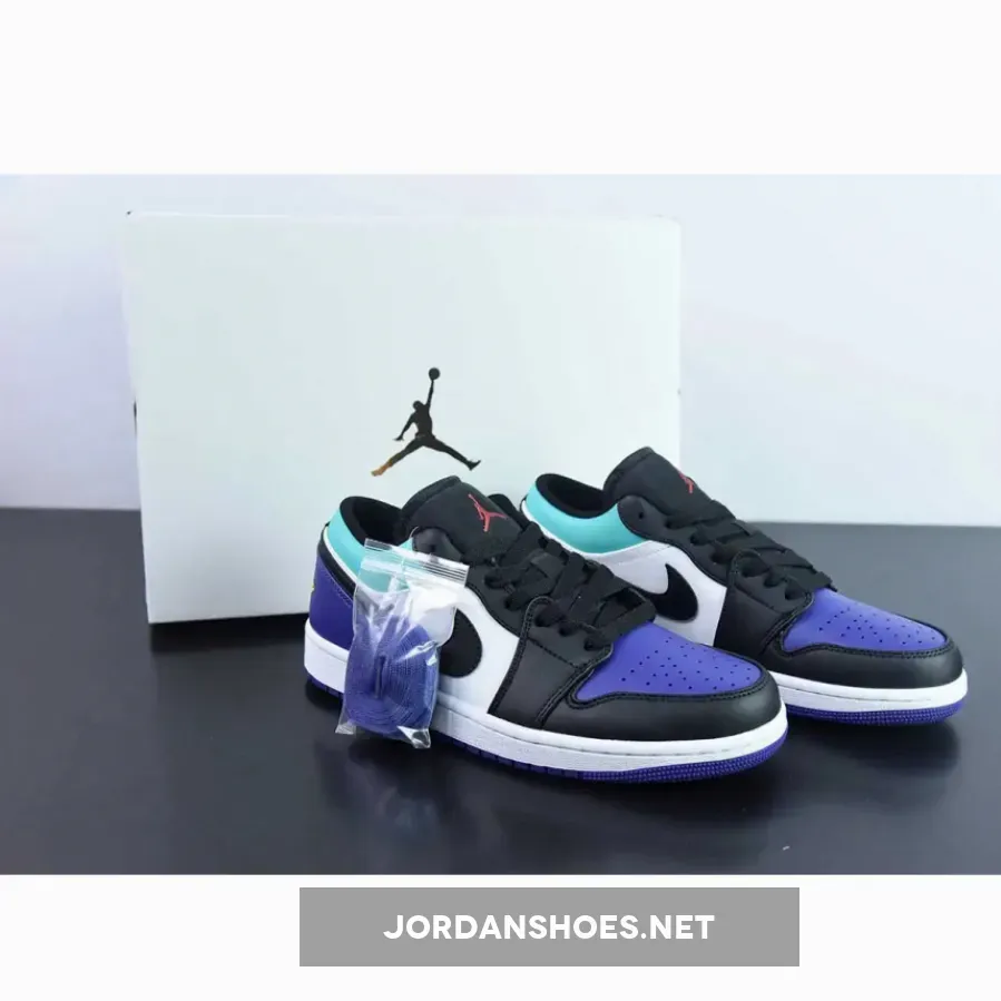 Air Jordan 1 Low Black Purple Teal