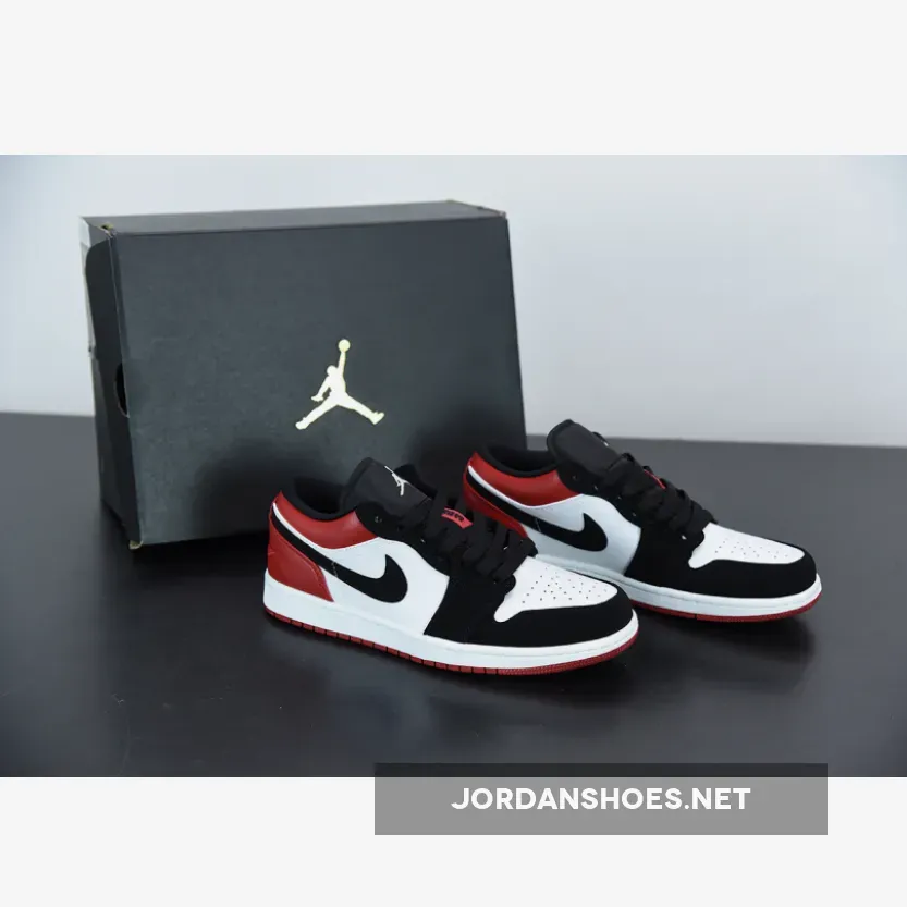 Air Jordan 1 Low ‘Black Toe’ Black Red