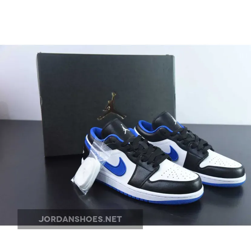 Air Jordan 1 Low Black/White-Game Royal Restock