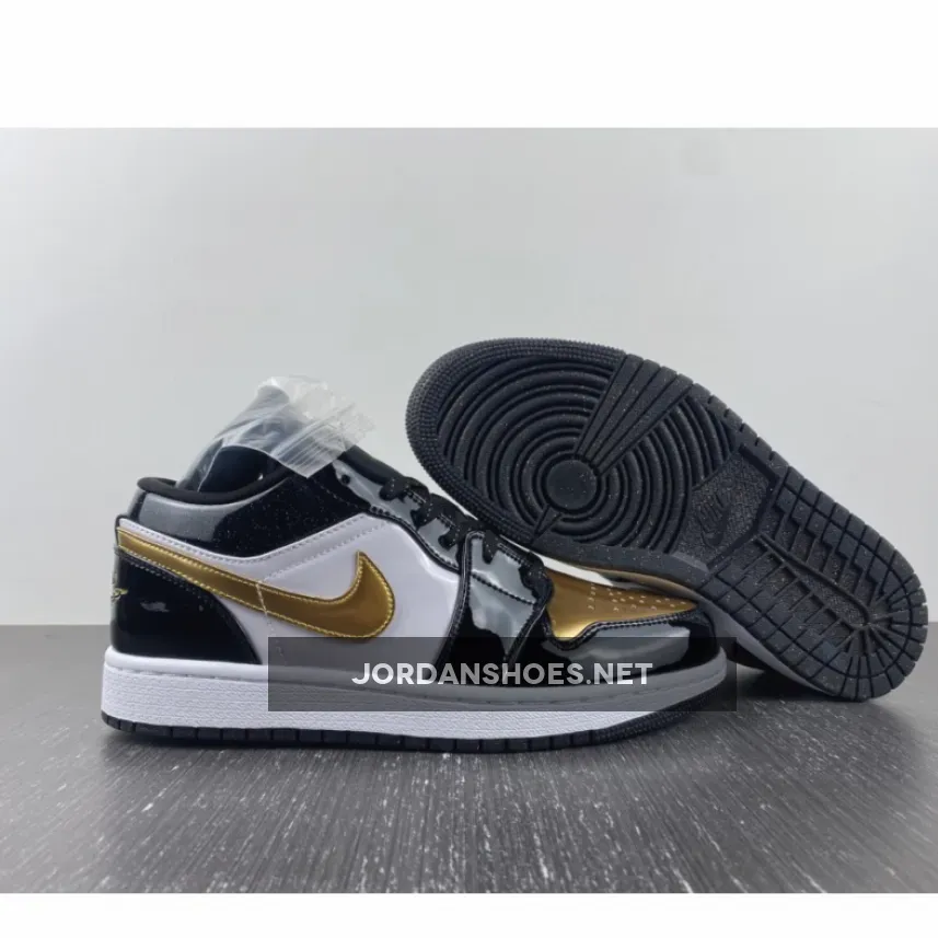 Air Jordan 1 Low "Copper Toe" Black Gold White