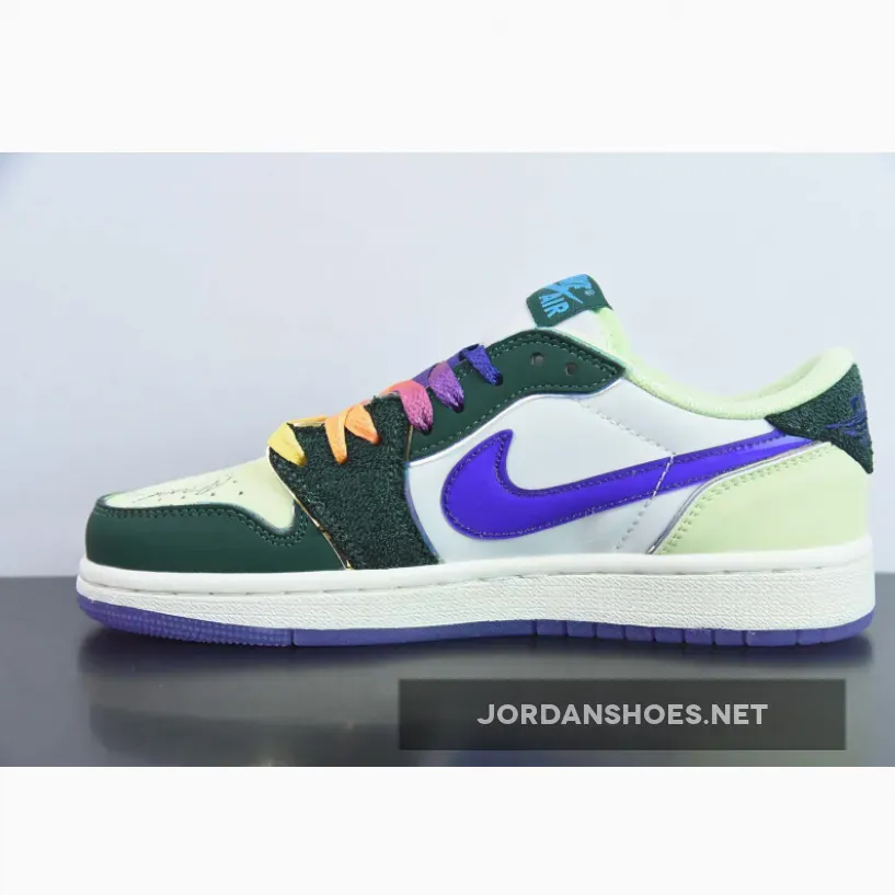 Air Jordan 1 Low "Doernbecher" Gorge Green/Court Purple-White-Barely Volt-Sail Air Jordan 1 Low "Doernbecher" Gorge Green/Court Purple-White-Barely Volt-Sail