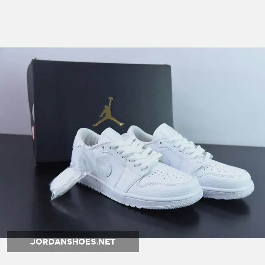 Air Jordan 1 Low Golf "Croc" White/Pure Platinum