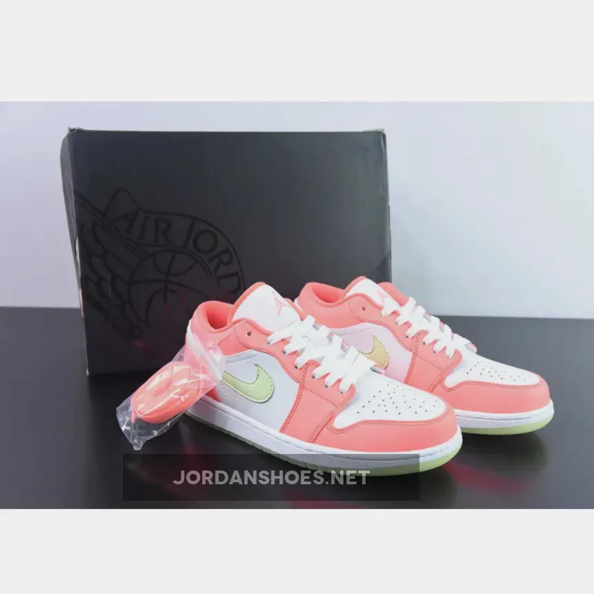 Air Jordan 1 Low Lava Glow/White/Barely Volt