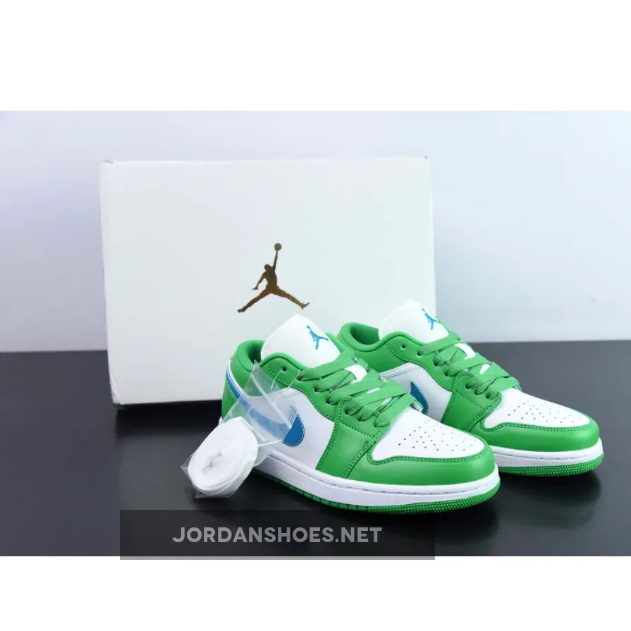 Air Jordan 1 Low Lucky Green/Aquatone-White