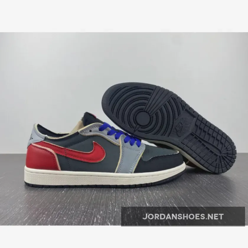 Air Jordan 1 Low OG EX Black/Dark Smoke Grey-Red