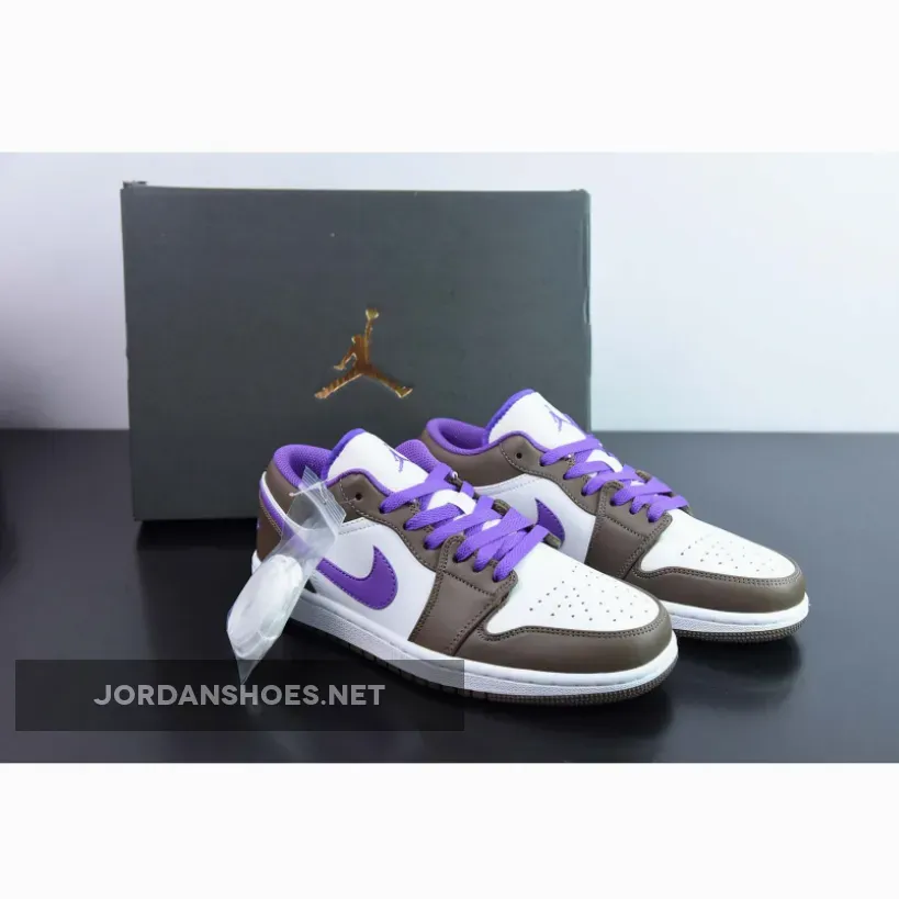 Air Jordan 1 Low Palomino/White/Wild Berry