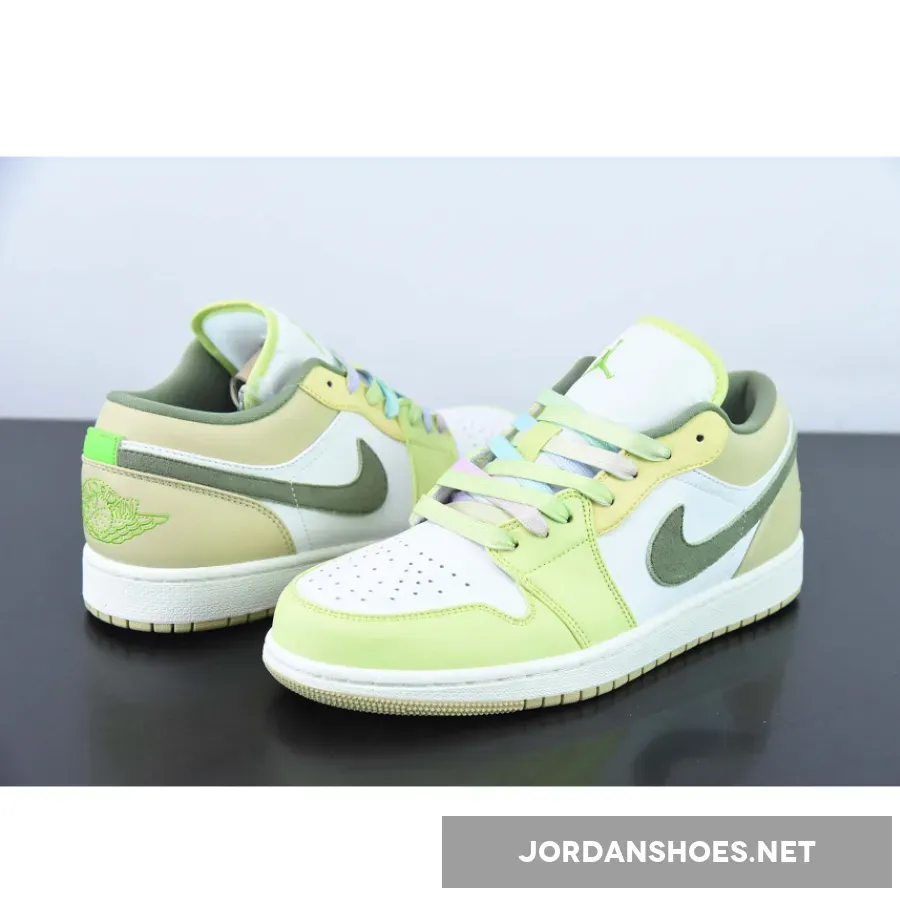 Air Jordan 1 Low Sail/Light Olive-Pale Citron Air Jordan 1 Low Sail/Light Olive-Pale Citron