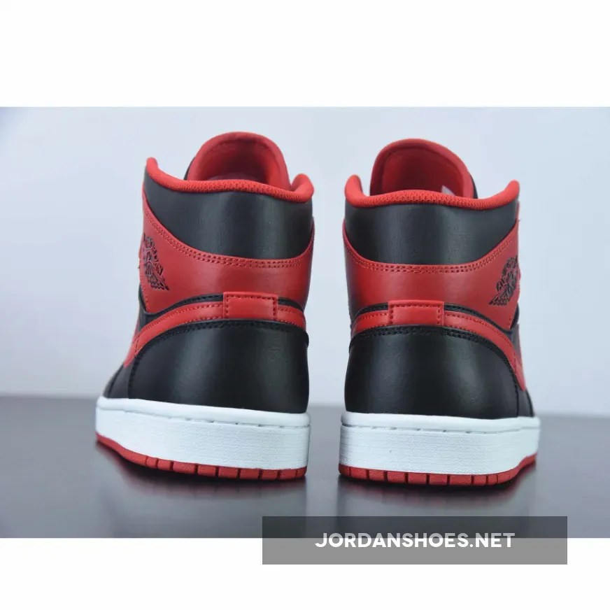Air Jordan 1 Mid "Alternate Bred" Black/Fire Red-White Air Jordan 1 Mid "Alternate Bred" Black/Fire Red-White