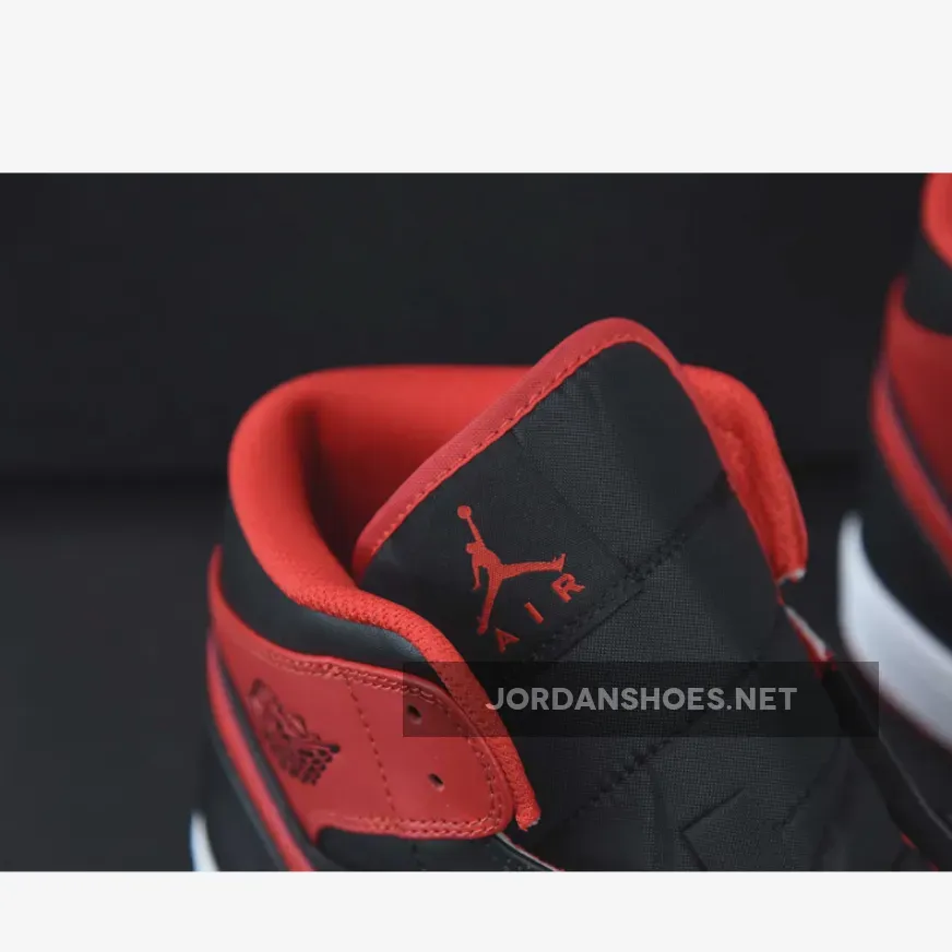 Air Jordan 1 Mid "Alternate Bred" Black/Fire Red-White Air Jordan 1 Mid "Alternate Bred" Black/Fire Red-White
