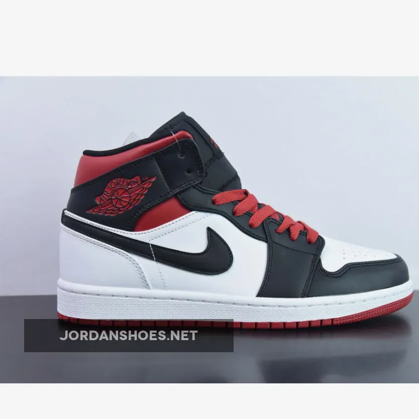 Air Jordan 1 Mid "Black Toe" White/Black-Gym Red Air Jordan 1 Mid "Black Toe" White/Black-Gym Red