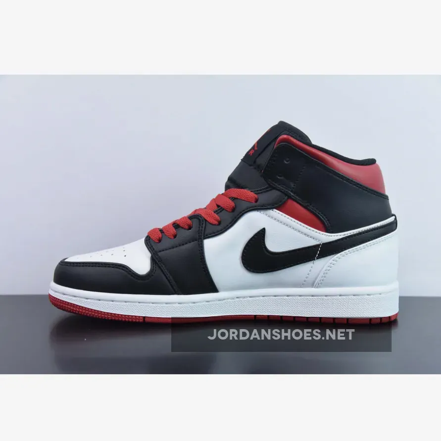 Air Jordan 1 Mid "Black Toe" White/Black-Gym Red Air Jordan 1 Mid "Black Toe" White/Black-Gym Red