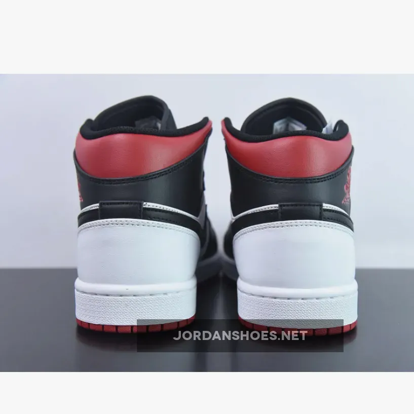 Air Jordan 1 Mid "Black Toe" White/Black-Gym Red Air Jordan 1 Mid "Black Toe" White/Black-Gym Red