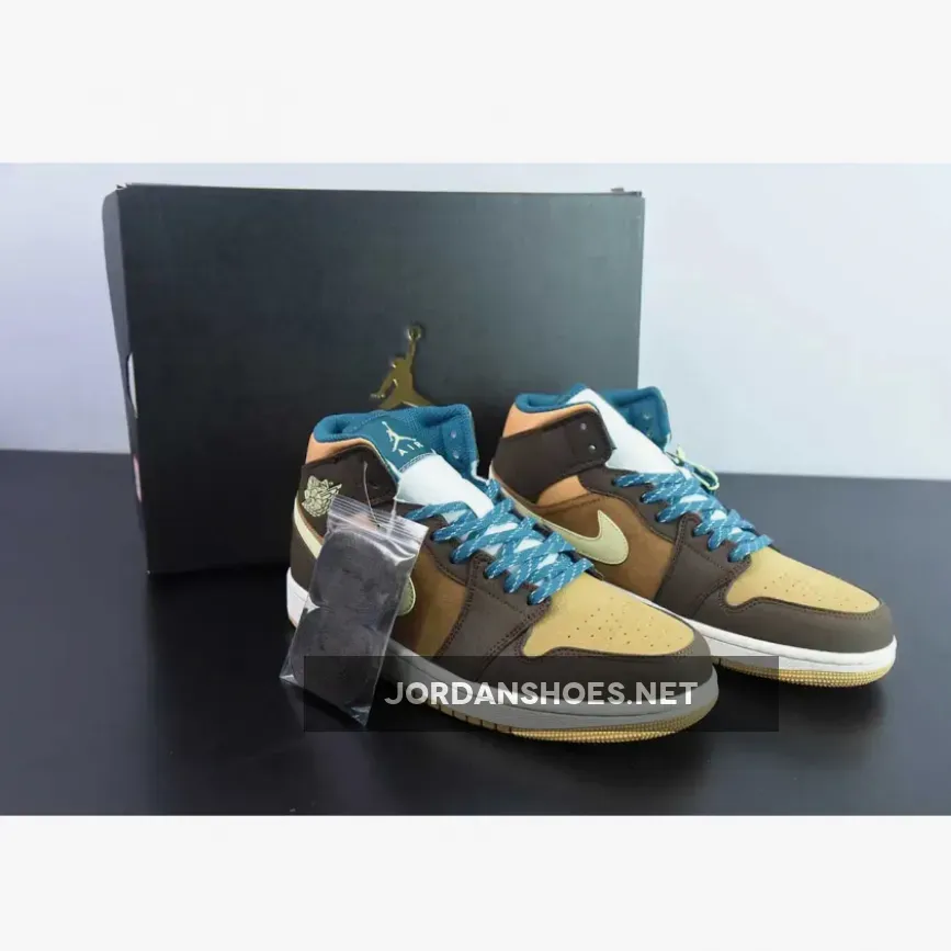 Air Jordan 1 Mid Cacao Wow/Luminous Green