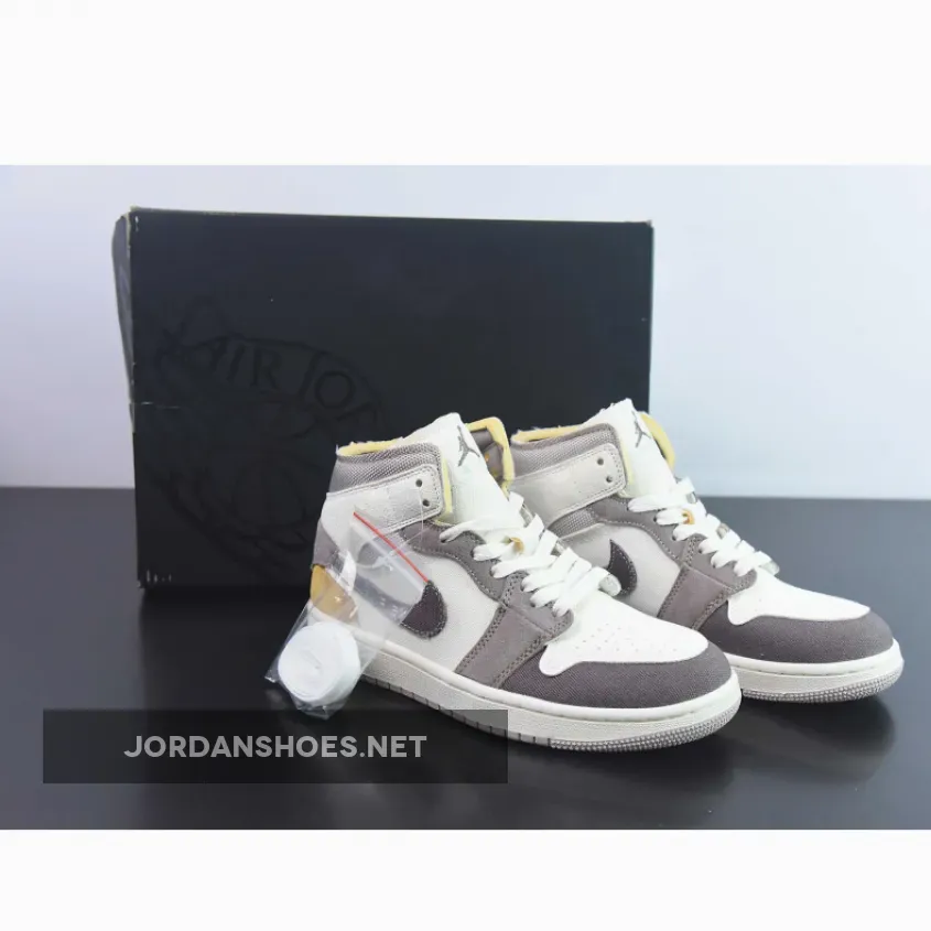 Air Jordan 1 Mid Craft SE Sail/Taupe Haze-Fossil Stone
