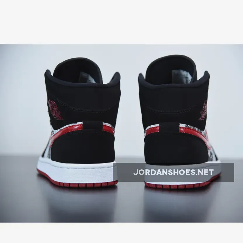 Air Jordan 1 Mid SE ‘Newspaper’ Black/Gym Red-White Air Jordan 1 Mid SE ‘Newspaper’ Black/Gym Red-White