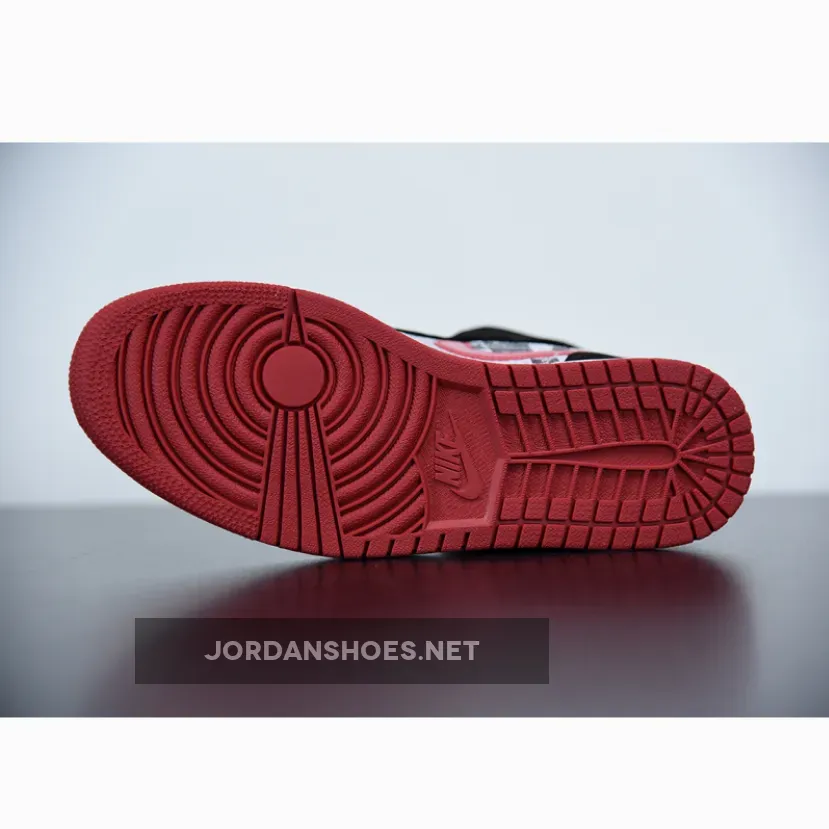 Air Jordan 1 Mid SE ‘Newspaper’ Black/Gym Red-White Air Jordan 1 Mid SE ‘Newspaper’ Black/Gym Red-White