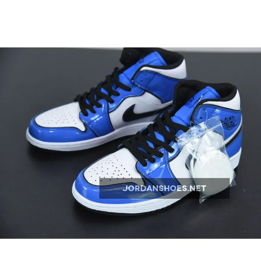 Air Jordan 1 Mid SE Signal Blue/White-Black Air Jordan 1 Mid SE Signal Blue/White-Black