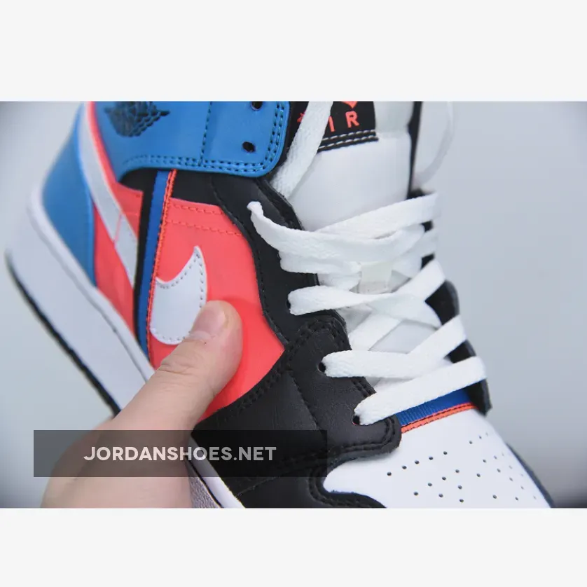 Air Jordan 1 Mid White Black Crimson Blue Air Jordan 1 Mid White Black Crimson Blue