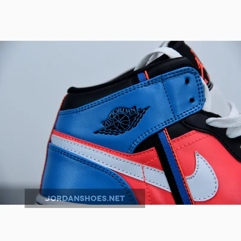 Air Jordan 1 Mid White Black Crimson Blue Air Jordan 1 Mid White Black Crimson Blue