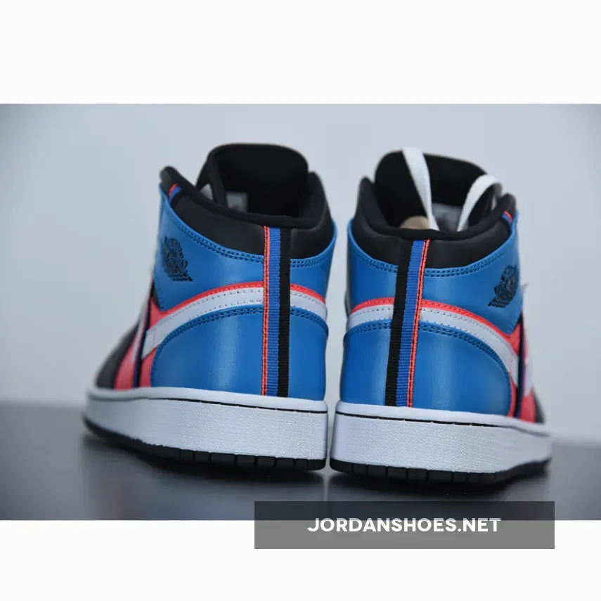 Air Jordan 1 Mid White Black Crimson Blue Air Jordan 1 Mid White Black Crimson Blue
