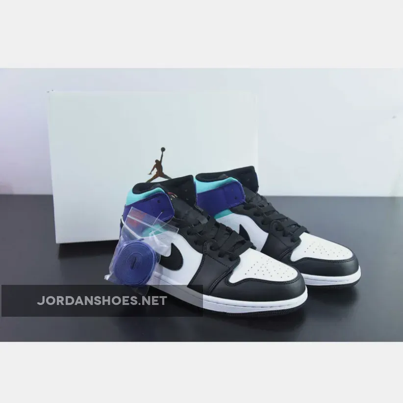 Air Jordan 1 Mid White/Court Purple-Tropical Twist