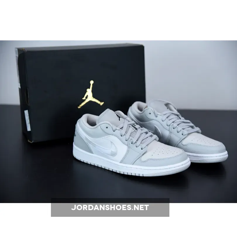 Air Jordan 1 Retro Low "White Camo" Unisex White/Photon Dust-Grey Fog AJ1