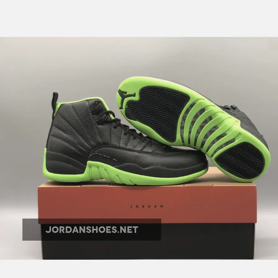 Air Jordan 12 "28 Days of Flight" Black/Neon Green