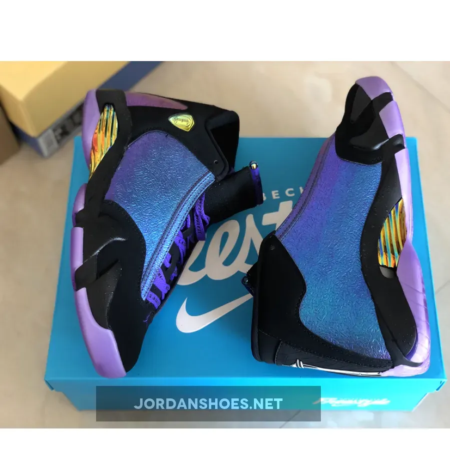 Air Jordan 14 "Doernbecher" Black/Court Purple-Multi-Color-White