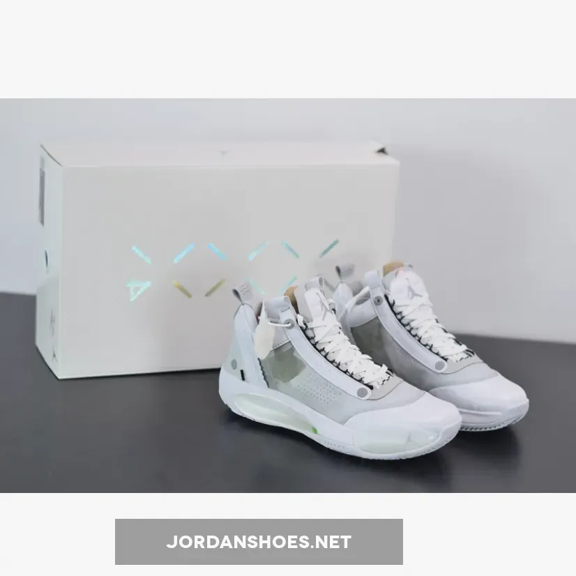 Air Jordan 34 Low "Crispy" White/Metallic Silver-Pure Platinum