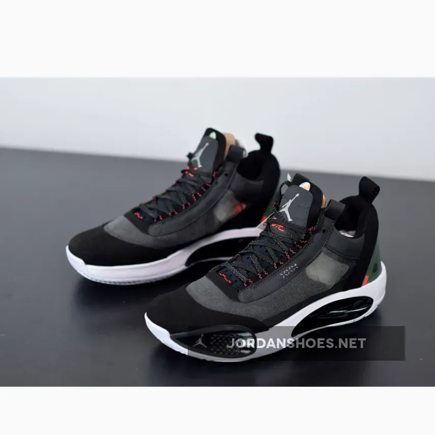 Air Jordan 34 Low Heritage Black Red Air Jordan 34 Low Heritage Black Red