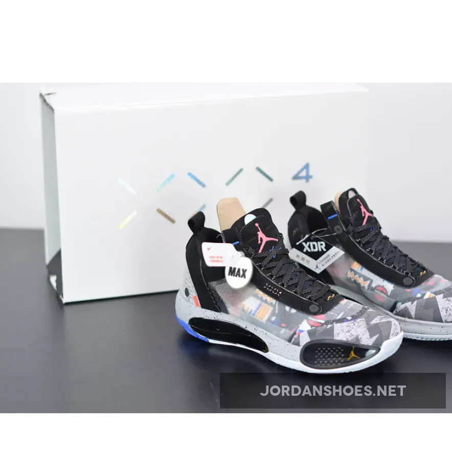 Air Jordan 34 Low "Print" White Blue