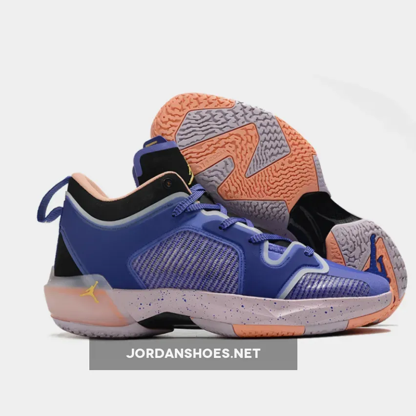 Air Jordan 37 Low Lapis/Saturn Gold-Black-Crimson Bliss-Iced Lilac