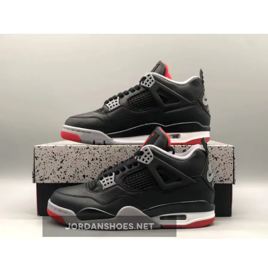 Air Jordan 4 Bred Reimagined Black/Fire Red Air Jordan 4 Bred Reimagined Black/Fire Red