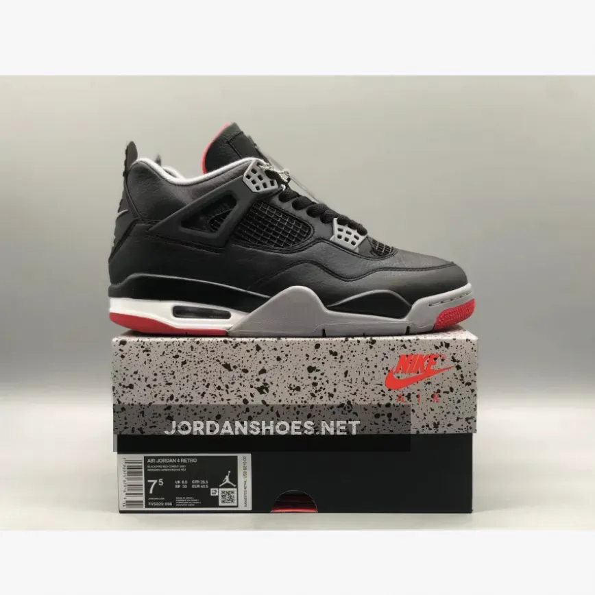 Air Jordan 4 Bred Reimagined Black/Fire Red Air Jordan 4 Bred Reimagined Black/Fire Red