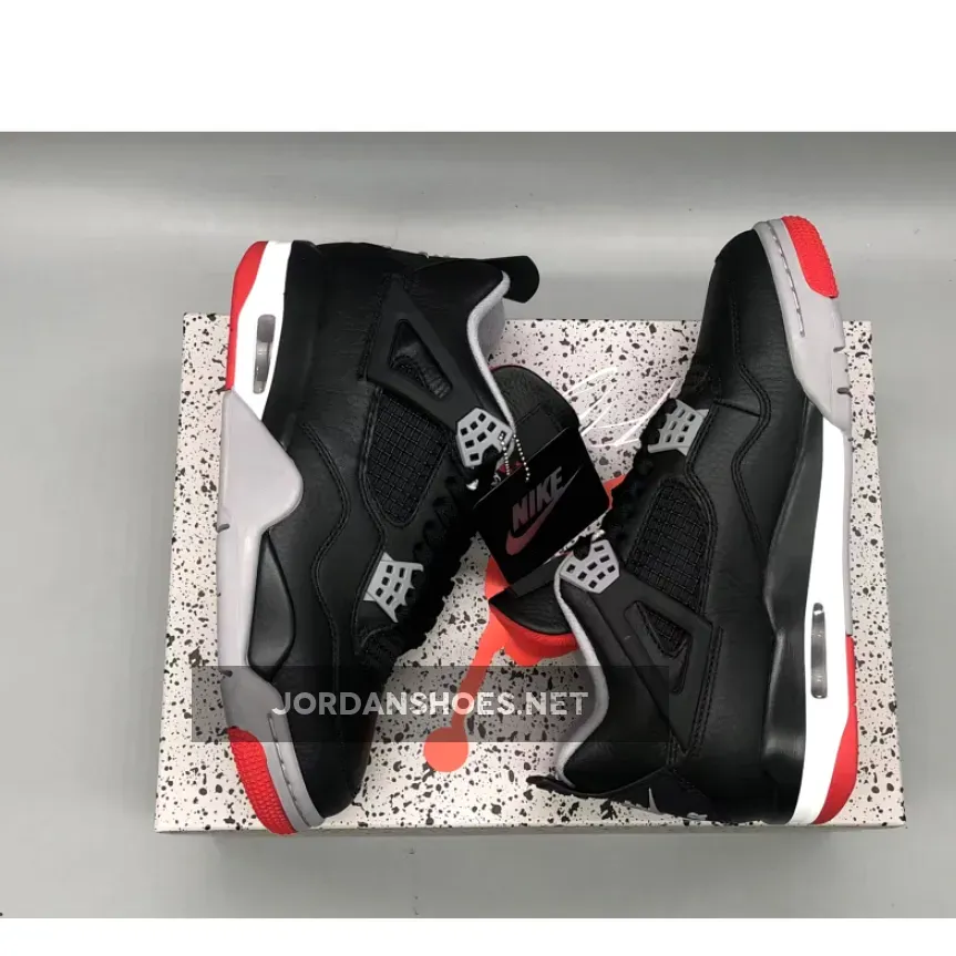 Air Jordan 4 Bred Reimagined Black/Fire Red Air Jordan 4 Bred Reimagined Black/Fire Red