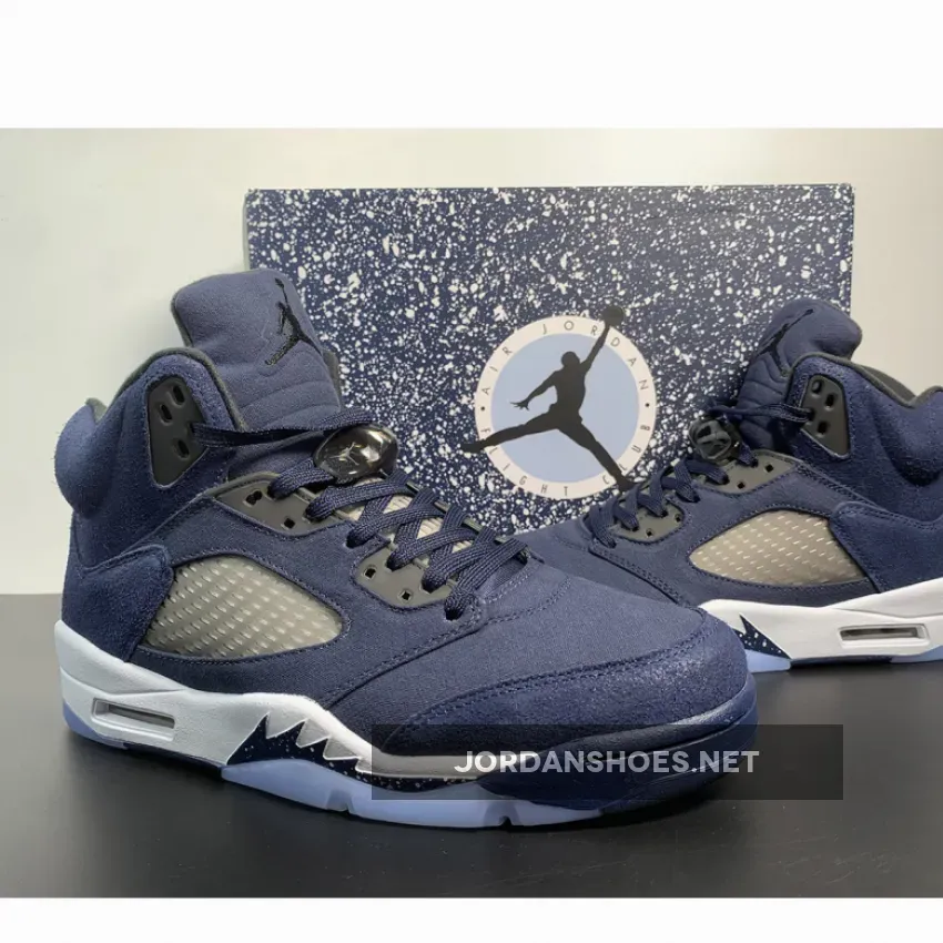 Air Jordan 5 "Georgetown" Midnight Navy/Black-Football Grey Air Jordan 5 "Georgetown" Midnight Navy/Black-Football Grey