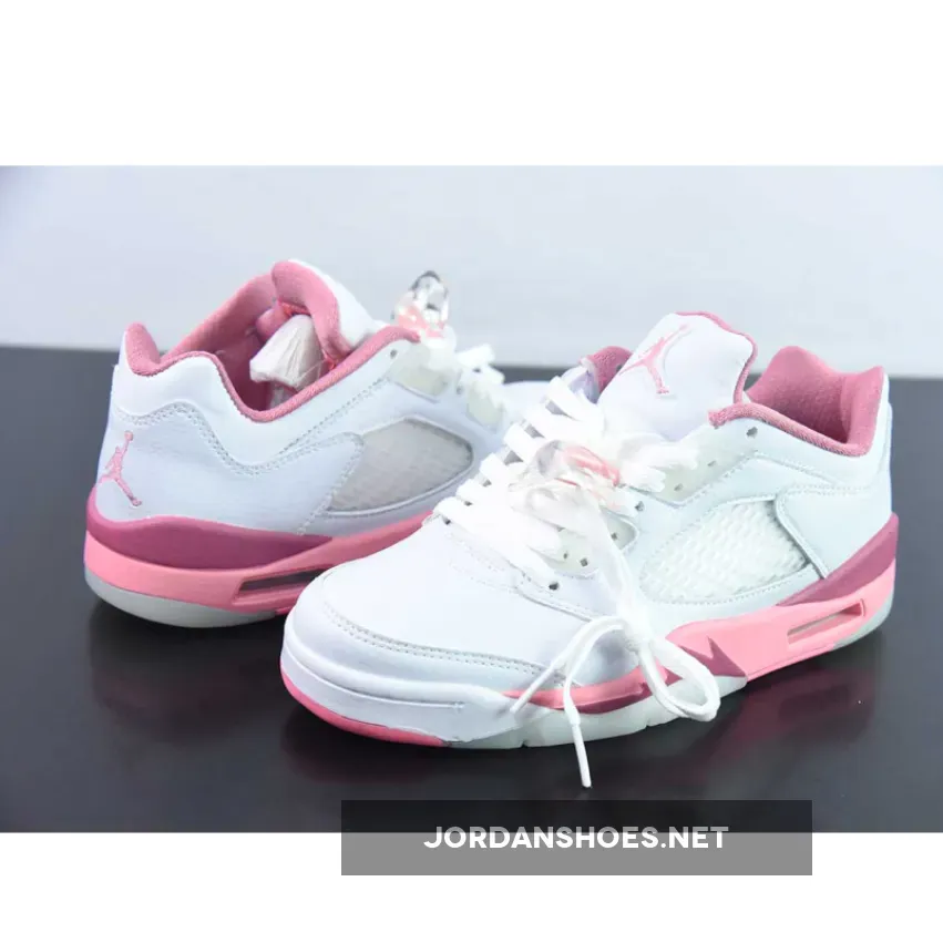 Air Jordan 5 Low White/Coral Chalk-Desert Berry-Black Air Jordan 5 Low White/Coral Chalk-Desert Berry-Black