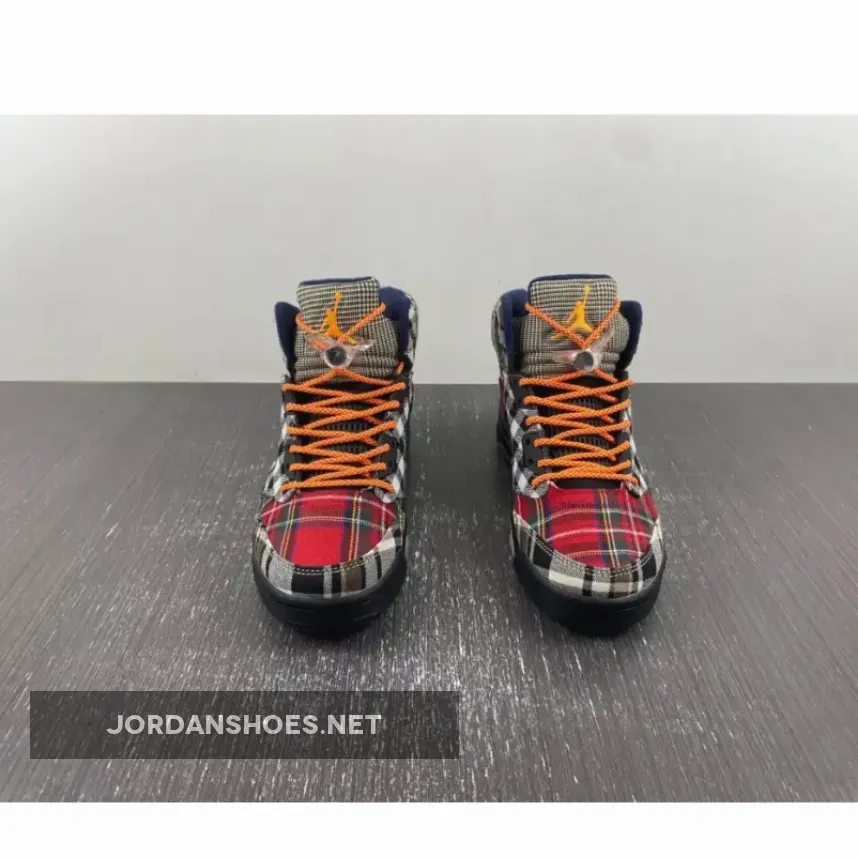 Air Jordan 5 Plaid Black/Total Orange Air Jordan 5 Plaid Black/Total Orange