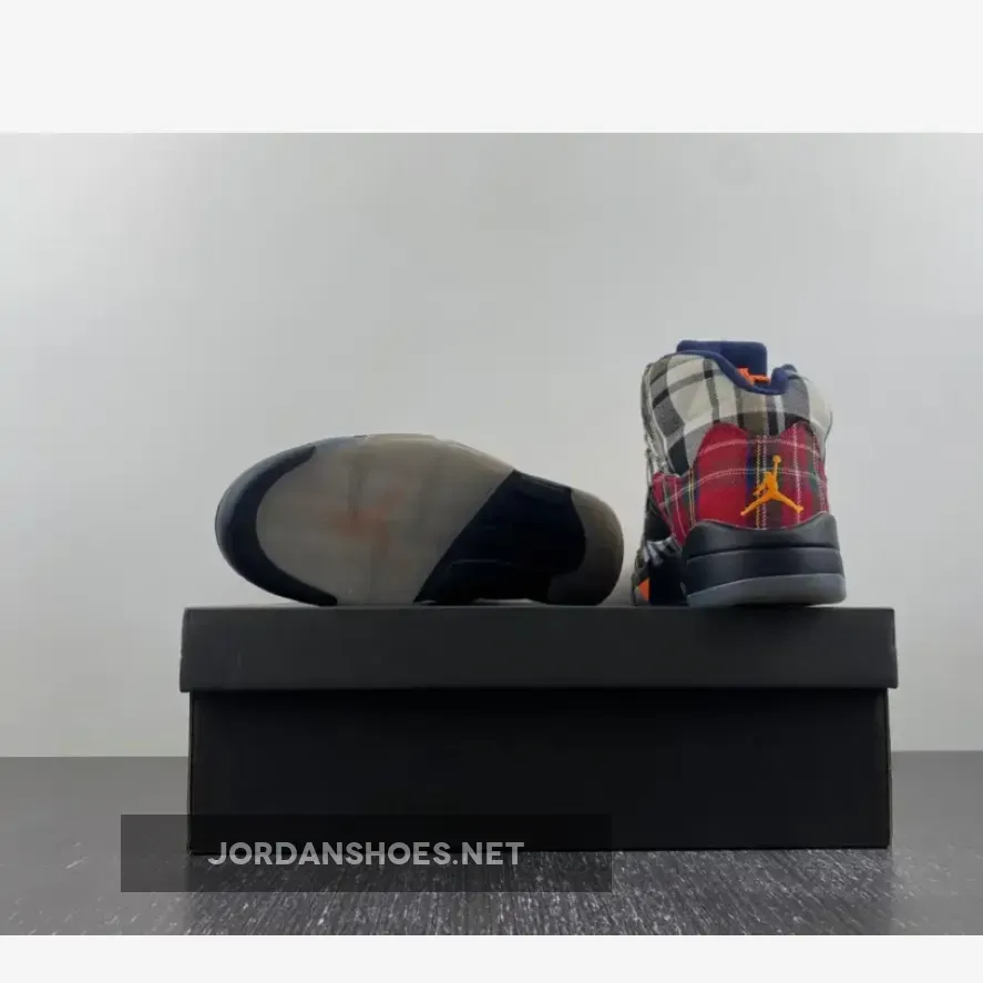 Air Jordan 5 Plaid Black/Total Orange Air Jordan 5 Plaid Black/Total Orange